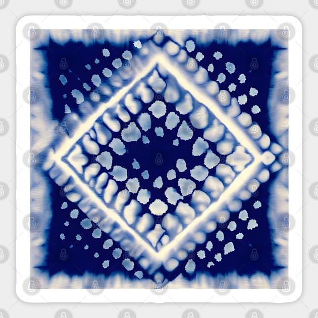 Japanese shibori diamond pattern Sticker by craftydesigns